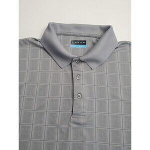 PGA Tour Men's Short Sleeve Golf Polo, Grey, XL